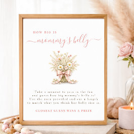 Little Wildflower Baby Shower Moeder Buikspel Poster