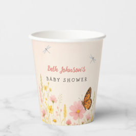 Little Wildflower Baby shower Papieren kopjes Papieren Bekers