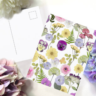 Little Wildflower baby shower thema ansichtkaart Briefkaart
