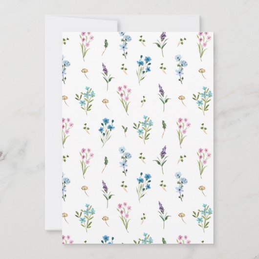 Little Wildflower Baby Shower Uitnodiging (Achterkant)