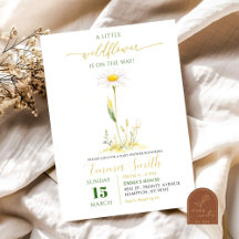 Little Wildflower baby shower uitnodiging