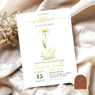 Little Wildflower baby shower uitnodiging