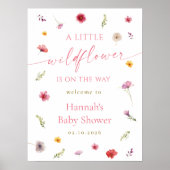 Little Wildflower Baby Shower Welcome Poster (Voorkant)
