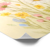 Little Wildflower Baby shower Welkom Poster (Hoek)