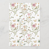 Little Wildflower Baby Word Scramble Game Kaart (Achterkant)