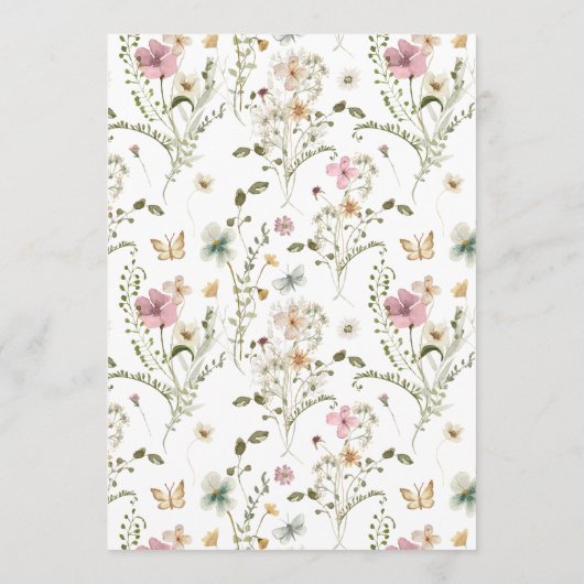 Little Wildflower Baby Word Scramble Game Kaart (Achterkant)