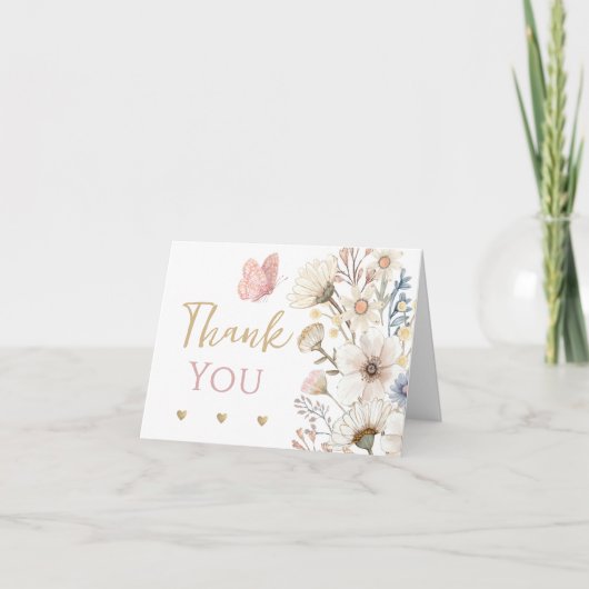 Little Wildflower Bedankt Card Kaart (Voorkant)