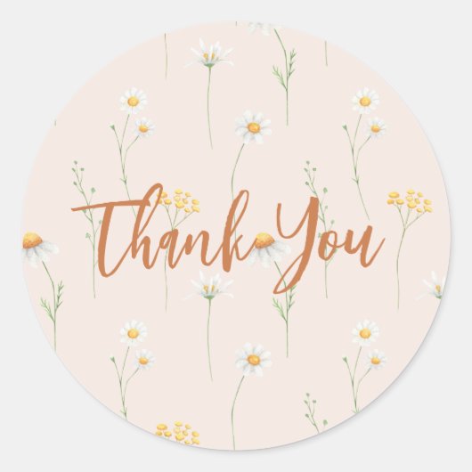 Little Wildflower Bedankt Stickers (Voorkant)