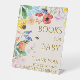 Little Wildflower Bee Baby shower Boeken Geschenke Reclamebord Met Voetstuk