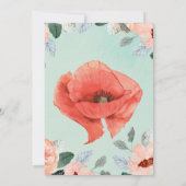 Little Wildflower Birthday Invitation Kaart (Achterkant)