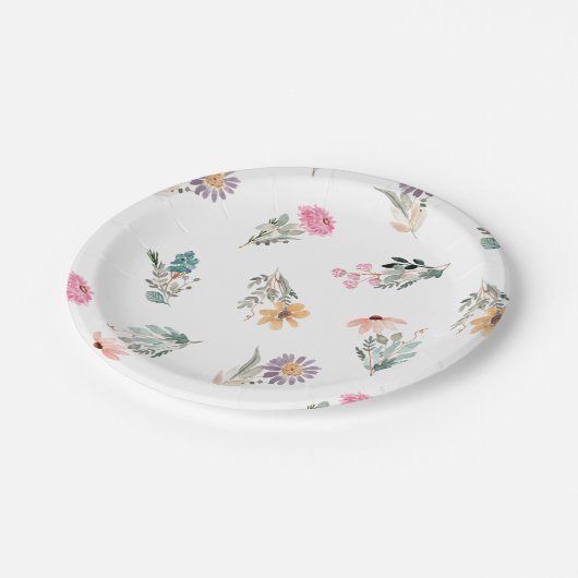 Little Wildflower Birthday of Shower Papieren Bordje (Gekanteld)