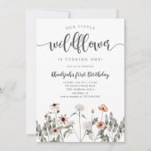 Little Wildflower Birthday Party Kaart (Voorkant)