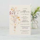 Little Wildflower Bloemen Baby Shower Kaart (Staand voorkant)