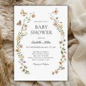 Little Wildflower Bloemen Meisje Baby shower Kaart