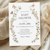 Little Wildflower Bloemen Meisje Baby shower Kaart