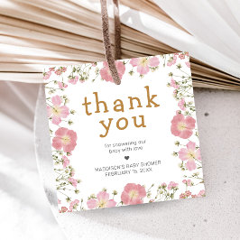 Little Wildflower Boho Baby Shower Bedankjes Labels