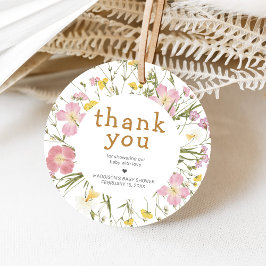 Little Wildflower Boho Baby Shower Bedankjes Labels