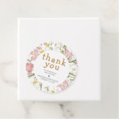 Little Wildflower Boho Baby Shower Bedankjes Labels (In situ)