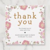 Little Wildflower Boho Baby Shower Bedankjes Labels (Voorkant)