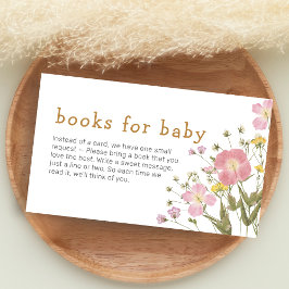 Little Wildflower Boho Baby Shower Books for Baby Informatiekaartje