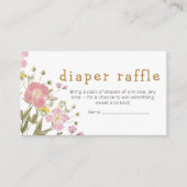 Little Wildflower Boho Baby Shower Diaper Raffle Informatiekaartje (Voorkant)