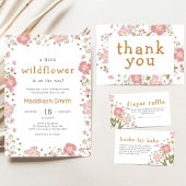 Little Wildflower Boho Baby Shower Kaart