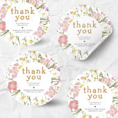 Little Wildflower Boho Baby Shower Ronde Sticker