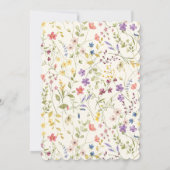 Little Wildflower Boho Chic Script Baby shower Kaart (Achterkant)