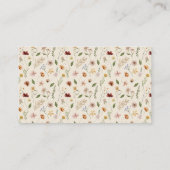 Little Wildflower Boho Diaper Baby shower Raffle Informatiekaartje (Achterkant)
