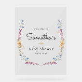 Little Wildflower Boho Dream - Baby Shower  Acryl Bord (Voorkant)