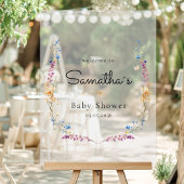 Little Wildflower Boho Dream - Baby Shower  Acryl Bord