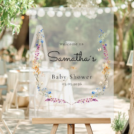 Little Wildflower Boho Dream - Baby Shower  Acryl Bord