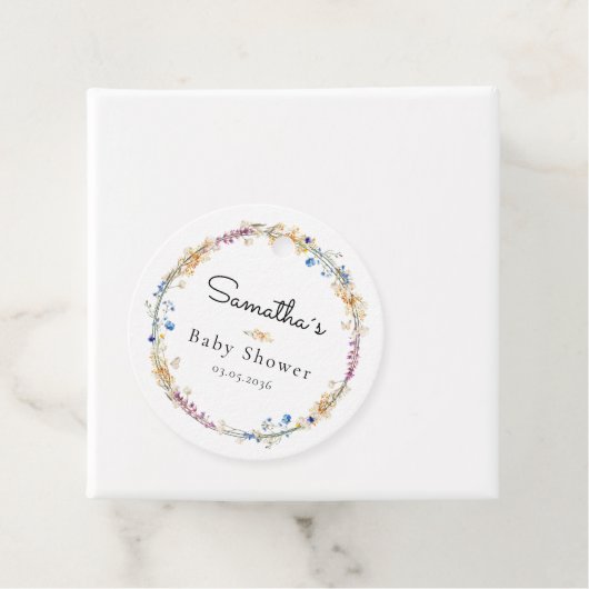Little Wildflower Boho Dream - Baby shower Bedankjes Labels (In situ)