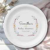 Little Wildflower Boho Dream - Baby Shower Papieren Bordje