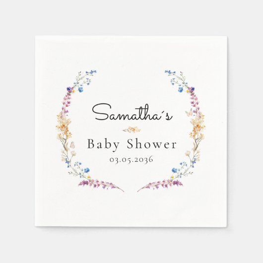Little Wildflower Boho Dream - Baby Shower Servet (Voorkant)