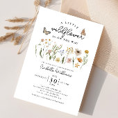 Little Wildflower Boho Floral Girl Baby shower Kaart