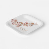 Little Wildflower Boho | HERFST BABY SHOWER Papieren Bordje (Gebogen)