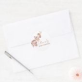 Little Wildflower Boho | HERFST BABY SHOWER Ronde Sticker (Envelop)
