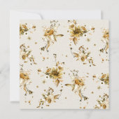 Little Wildflower Boho Sunflower Baby shower Kaart (Achterkant)