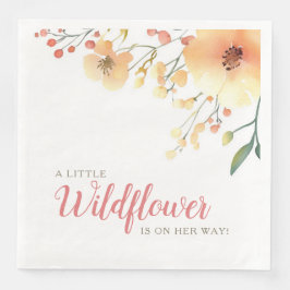 Little Wildflower Boho waterverf baby shower Servet