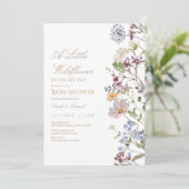 Little Wildflower Border Baby shower Bedankkaart (Staand voorkant)