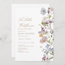 Little Wildflower Border Baby shower Bedankkaart