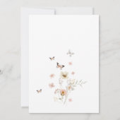 Little Wildflower Botanical Spring Baby shower Kaart (Achterkant)