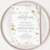 Little Wildflower Botanical Spring Baby shower Kaart