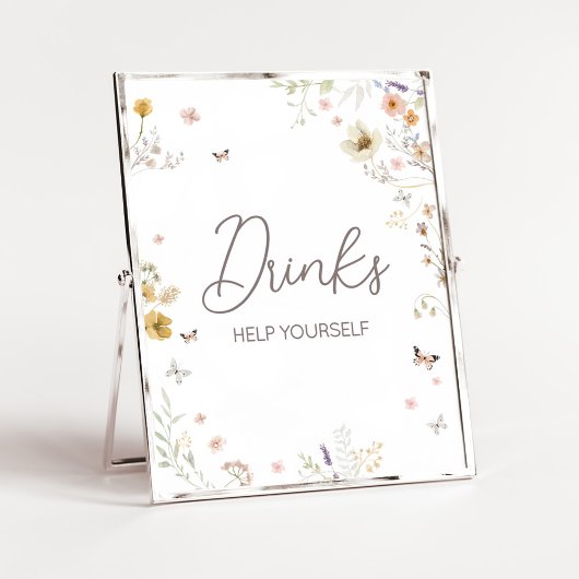 Little Wildflower Botanical Spring Drinken Poster