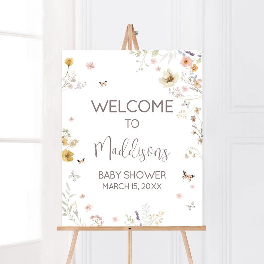 Little Wildflower Botanical Spring Welkom Poster