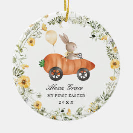 Little Wildflower Bunny Rabbit First 1e Pasen Keramisch Ornament