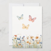 Little Wildflower Butterfly Meadow 1st Birthday Kaart (Achterkant)