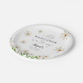 Little Wildflower Daisy Girl Baby shower Papieren Bordje (Gekanteld)