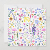 Little Wildflower draait een eerste verjaardag Kaart (Achterkant)